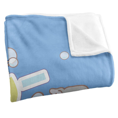 TOM AND JERRY (152cm x 127cm, Multicoloured) Tom And Jerry Gokko Bath Time Soft Touch Blanket 2