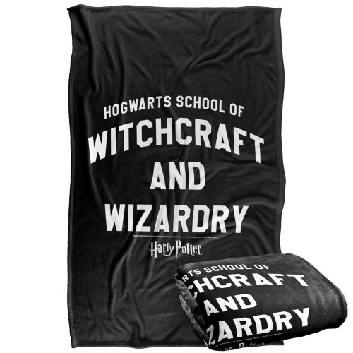 Harry Potter (147cm x 91cm, Black) Harry Potter Witchcraft And Wizardry Blanket 1