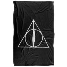 (147cm x 91cm, Black) Harry Potter Deathly Hallows Blanket