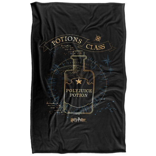 Harry Potter (147cm x 91cm, Black) Harry Potter Potions Class Blanket