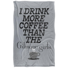 (147cm x 91cm, Multicoloured) Gilmore Girls More Coffee Blanket