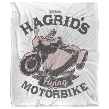 (147cm x 91cm, White) Harry Potter Hagrid's Motorbike Blanket