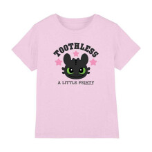 (7-8 Years, Pink) How To Train Your Dragon Childrens/Kids A Little Feisty Toothless T-Shirt