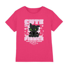 (12-13 Years, Hot Pink) How To Train Your Dragon Childrens/Kids Cute But Fierce Toothless T-Shirt