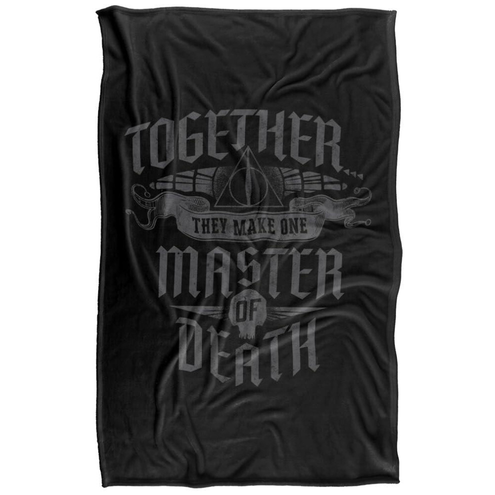Harry Potter (152Cm X 127Cm, Black) Master Of Death Blanket