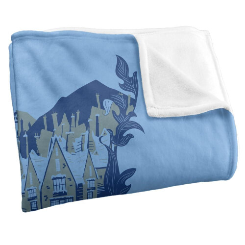 Harry Potter (152cm x 127cm, Blue) Harry Potter Hogsmeade Supersoft Blanket 1
