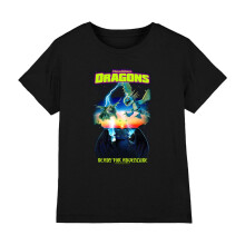 (7-8 Years, Black) How To Train Your Dragon Childrens/Kids Toothless Poster T-Shirt