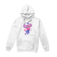 (M, White) Sesame Street Unisex Adult Furry Friends Forever! Abby Cadabby Hoodie