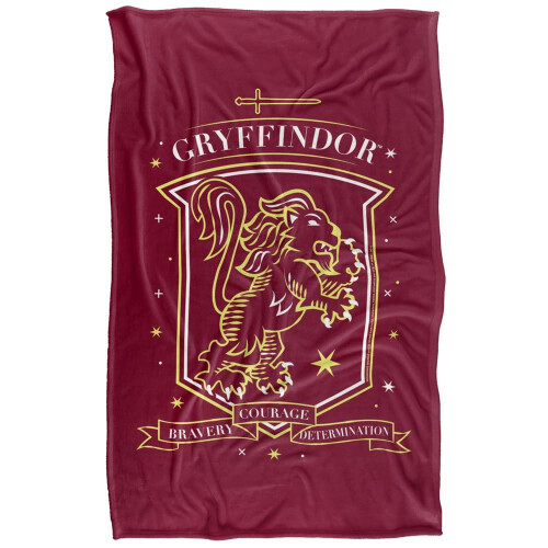 Harry Potter (147cm x 91cm, Red) Harry Potter Gryffindor Shield Blanket