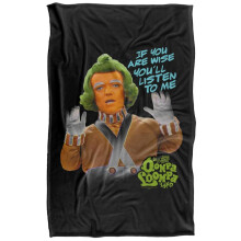 (147cm x 91cm, Multicoloured) Willy Wonka & The Chocolate Factory Oompa Loompa Listen Blanket