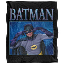 (147cm x 91cm, Black/Blue) Batman Dance Supersoft Blanket