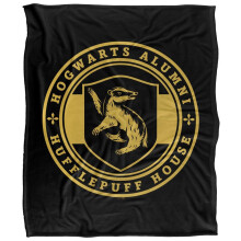 (152cm x 127cm, Black) Harry Potter Hogwarts Alumni Hufflepuff Blanket
