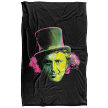 (147cm x 91cm, Multicoloured) Willy Wonka & The Chocolate Factory Face Soft Touch Blanket