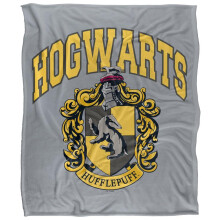 (152cm x 127cm, Grey) Harry Potter Hogwarts Hufflepuff Blanket