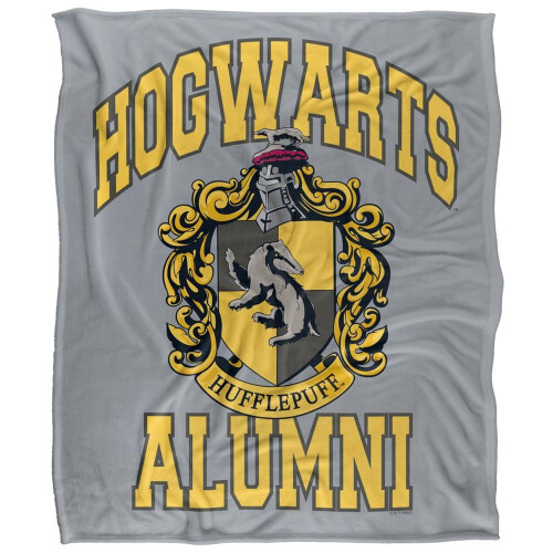 Harry Potter (147cm x 91cm, Grey) Harry Potter Alumni Hufflepuff Blanket