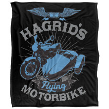(147cm x 91cm, Black) Harry Potter Hagrid's Flying Motorbike Blanket