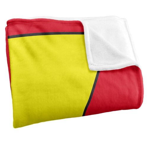(152cm x 127cm, Red/Yellow) Shazam Logo Soft Touch Blanket 2