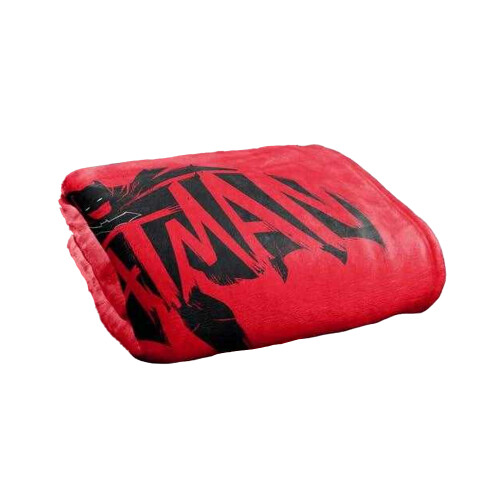 Batman (152cm x 127cm, Red/Black) Batman Running Supersoft Blanket 1