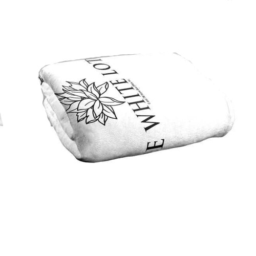 (147cm x 91cm, Multicoloured) The White Lotus Logo Soft Touch Blanket 1