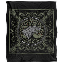 (147cm x 91cm, Multicoloured) Game Of Thrones House Stark Polyester Soft Touch Blanket