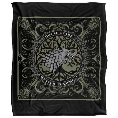 Game of Thrones (147cm x 91cm, Multicoloured) Game Of Thrones House Stark Polyester Soft Touch Blanket