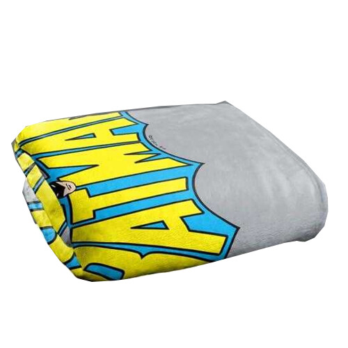 Batman (127cm x 152cm, Multicoloured) Batman Vintage Logo Polyester Soft Touch Blanket 1