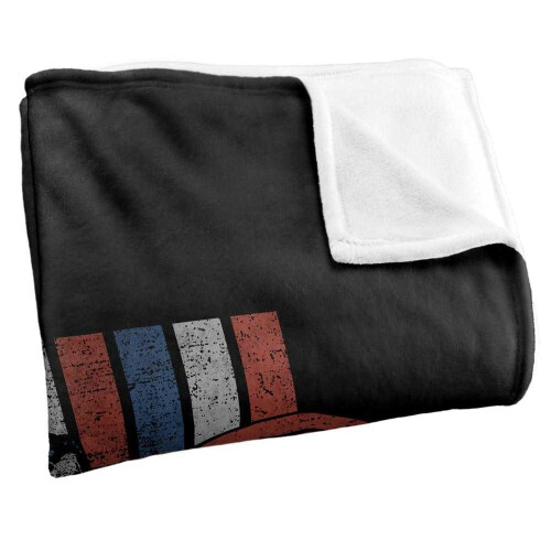 Superman (147cm x 91cm, Black/Blue/Red) Superman Retro Stripe Blanket 2