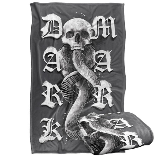 Harry Potter (147cm x 91cm, Grey) Harry Potter Dark Mark Gothic Blanket 1