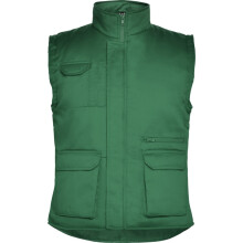 (L, Bottle Green) Roly Workwear Mens Almanzor High-Neck Multi-Purpose Gilet
