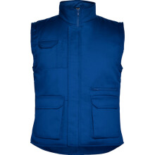 (3XL, Royal Blue) Roly Workwear Mens Almanzor High-Neck Multi-Purpose Gilet