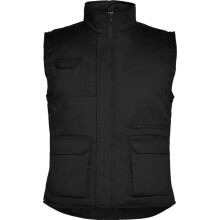 (L, Black) Roly Workwear Mens Almanzor High-Neck Multi-Purpose Gilet