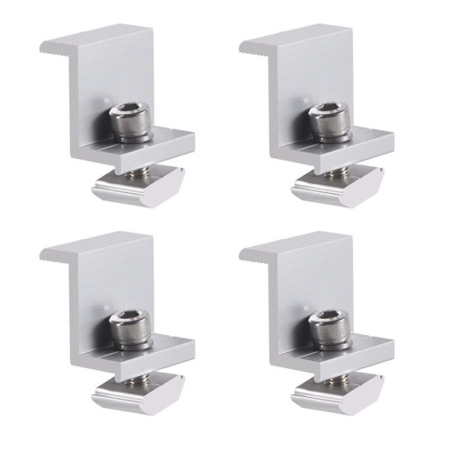 4 Pieces Solar Module Holder End Clamp Kit, Solar Panel  Clamp Brackets, Solar End Clamp Adjustable Solar Panel,30mm 1