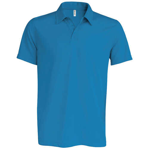 (XL, Aqua Blue) Kariban Proact Mens Short Sleeve Performance Polo Shirt