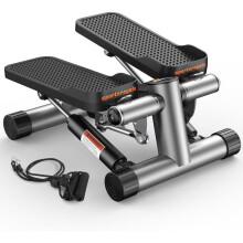 Mini-Stepper FED FITNESS mit Widerstandsbändern – Hydraulisches System, höhenverstellbar und LCD-Display – Belastbarkeit 150 kg