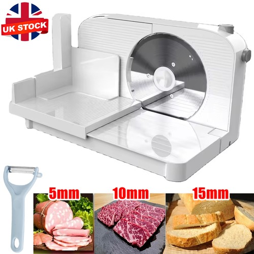 Foldable Electric Kitchen Food Meat Bread Slicer Machine Thickness Adjustable UK