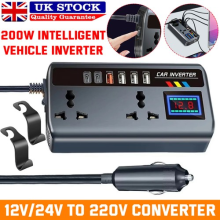 Car Inverter Outlet Car Converter To Outlet Plug 12V/24V To 220V Serviceable UK