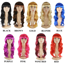 WOMEN’S SEXY LONG CURLY FANCY DRESS WIGS COSPLAY COSTUME LADIES FULL WIG PARTY