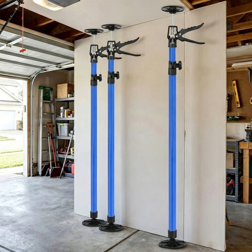2X 115-290CM ADJUSTABLE DRYWALL PLASTERBOARD BUILDER CEILING EASY SUPPORT PROPS~