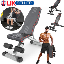 Foldable Dumbbell Bench Weight Training Fitness 7 Incline Adjustable Workout Gym