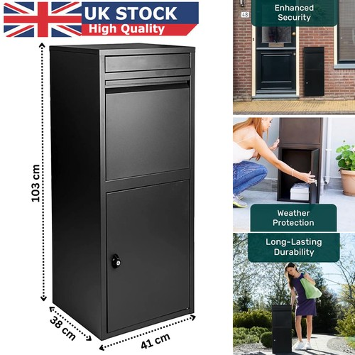 Extra Large Lockable Parcel Delivery Drop Box Storage Letter Post Box Anti-theft