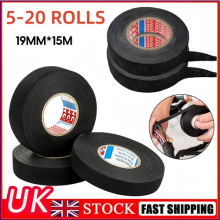 20 ROLLS/SET TES*A HARNESS TAPE 51608 ADHESIVE CLOTH FABRIC WIRING LOOM 15M*19mm
