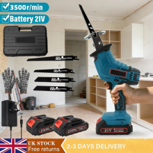 W/2 Batteries 21V Reciprocating Saw Cordless Hand Saw Electric Wood Metal Cutter