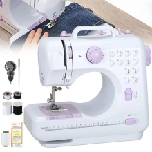 Electric Sewing Machine Portable Mini 12 Stitches Pedal Household for Beginner.