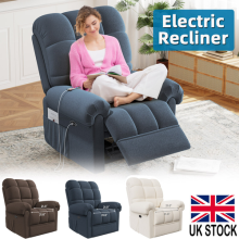 Teddy Velvet Electric Power Lift Recliner Chair Reclining Single Sofa USB Port