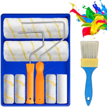 9" Paint Roller Set with Tray Soft Sleeves Brush Decorating Painting Tool Kit UK