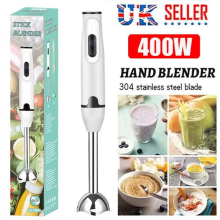 400W Hand Blender Electric Stick Blender Curry Puree Food Mixer Liquidiser NEW