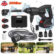 2 Battery Portable Cordless Car Pressure Washer Water High Jet Wash Cleaner Gun