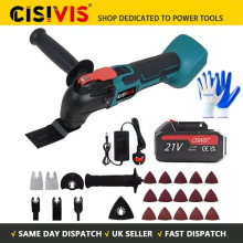 6 Speed For Makita 18V Li-ion Cordless Oscillating Multi Tool w/ 25x Accessories