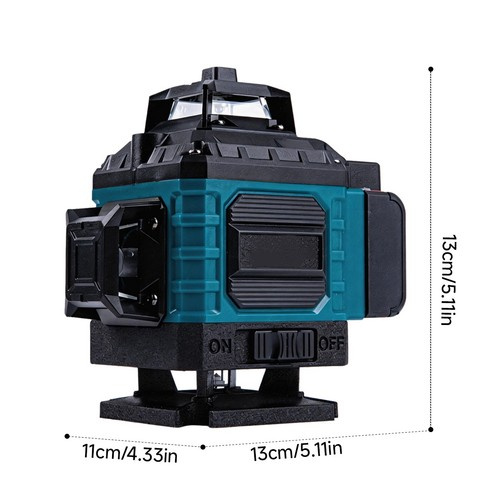 4D 16-Line Laser Level 360 Green Auto Self Leveling Measure Tool w/2 Batteries 1