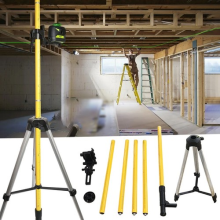 Tripod 12 Ft/3.7m Adjustable Telescoping Pole for Rotary and Line Lasers Level-